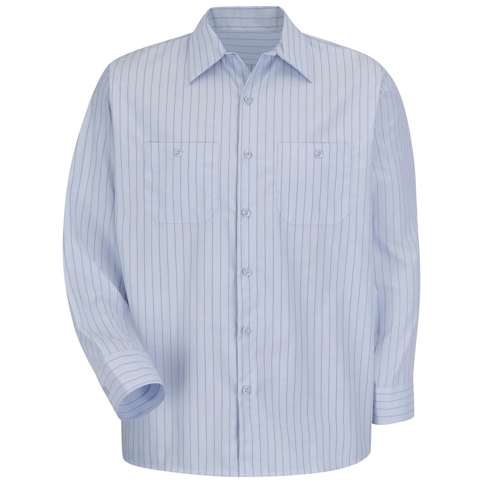 Red Kap Men's Long Sleeve Industrial Striped Work Shirt - Image 3