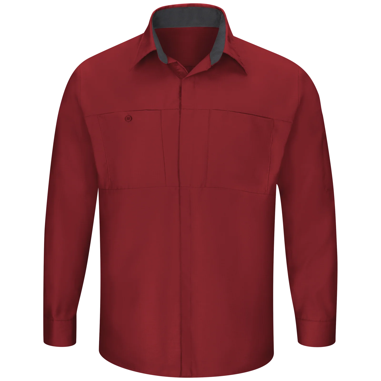 Red Kap Men's Long Sleeve Performance Plus Shop Shirt with OilBlok Technology