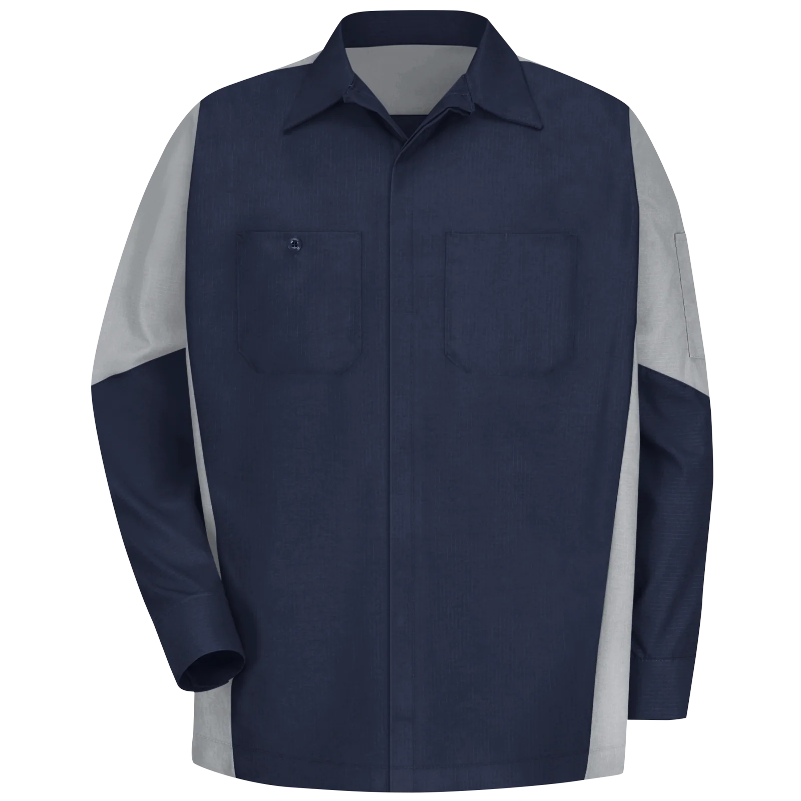 Red Kap Men's Long Sleeve Two-Tone Crew Shirt - Image 7