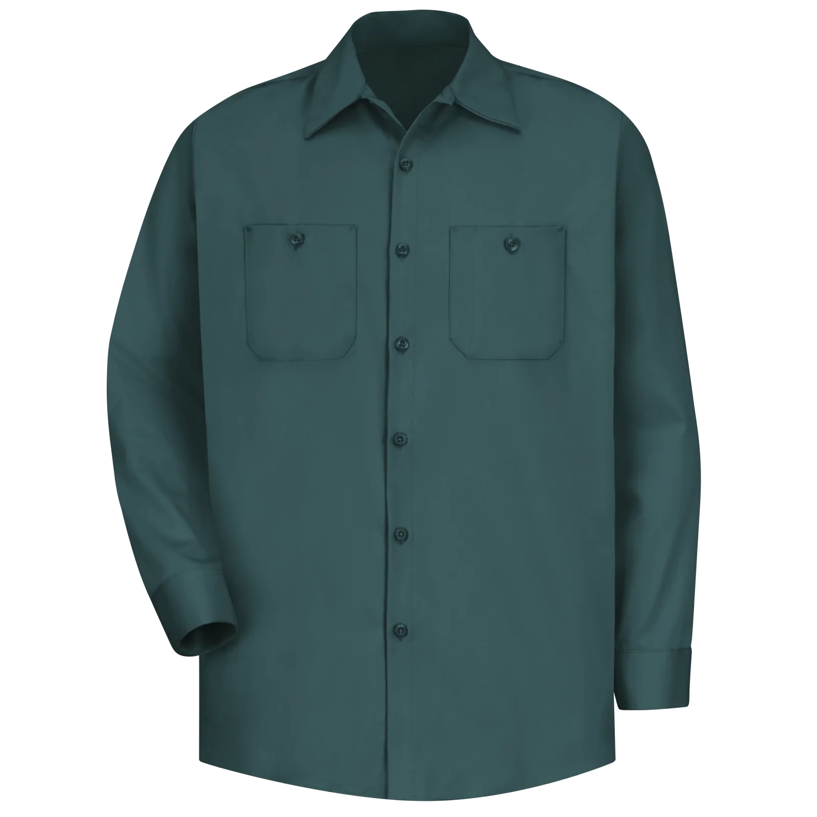 Red kap Men's Long Sleeve Wrinkle-Resistant Cotton Work Shirt - Image 8
