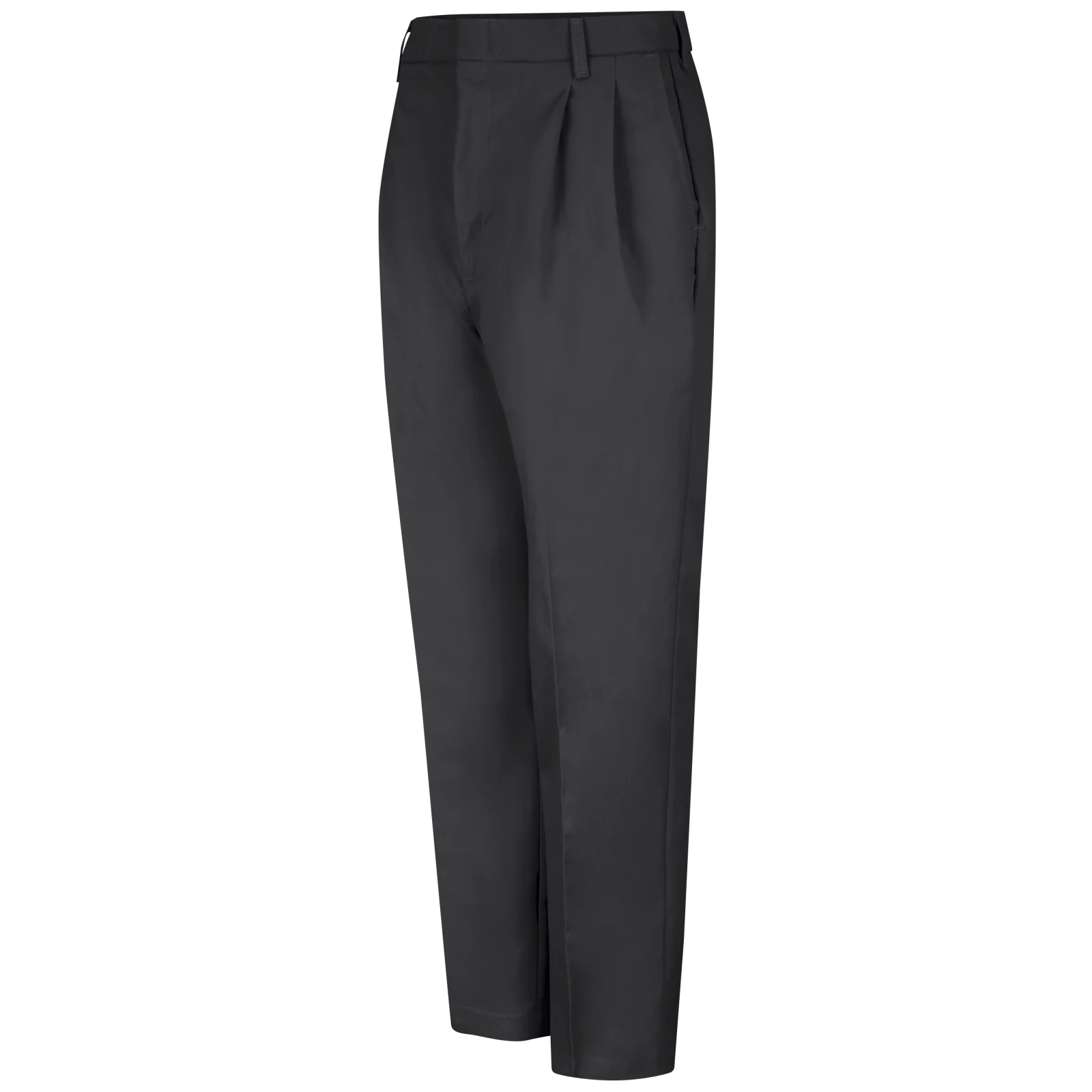 Red Kap Men's Pleated Twill Slacks-Black