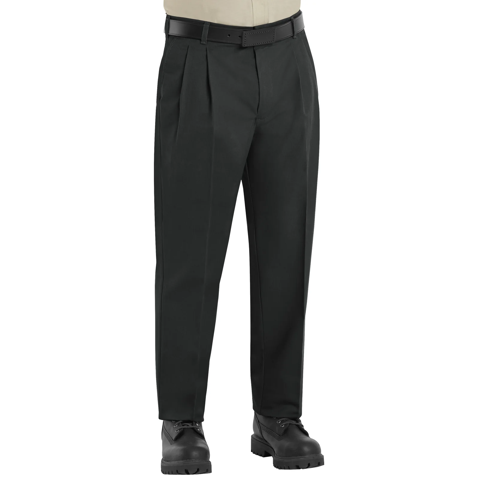 Red Kap Men's Pleated Twill Slacks-Black - Image 3