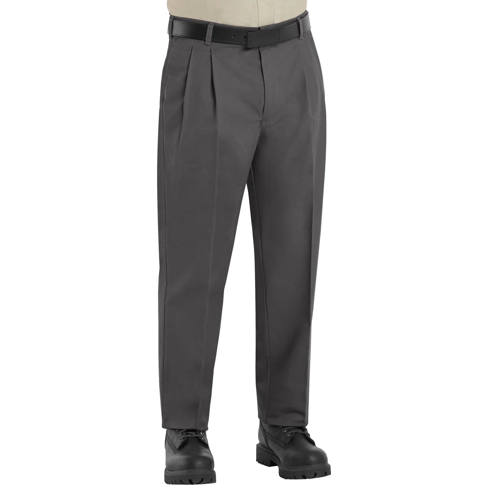 Red Kap Men's Pleated Twill Slacks-Charcoal - Image 3