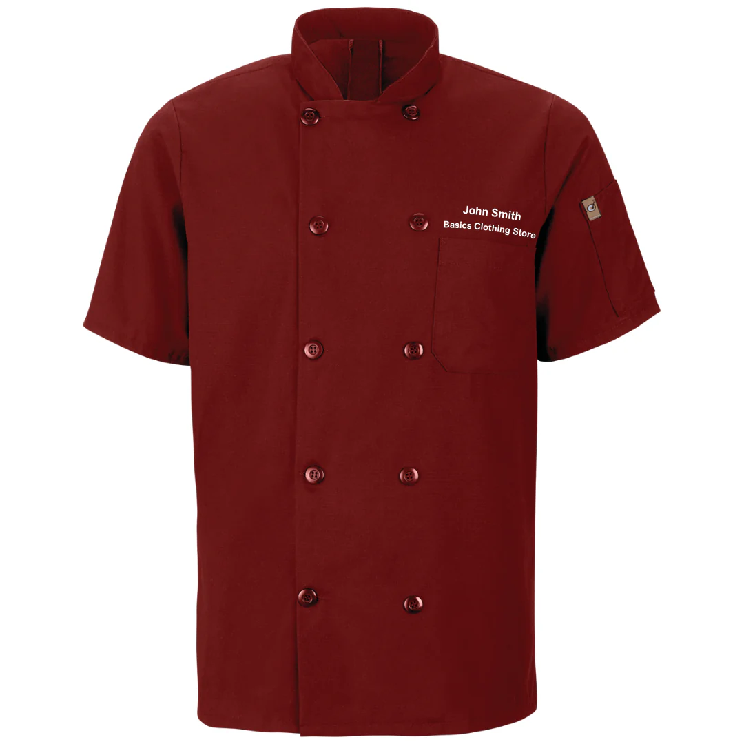 Red Kap Men's Short Sleeve Chef Coat with OilBlok + MIMIX® - Image 6