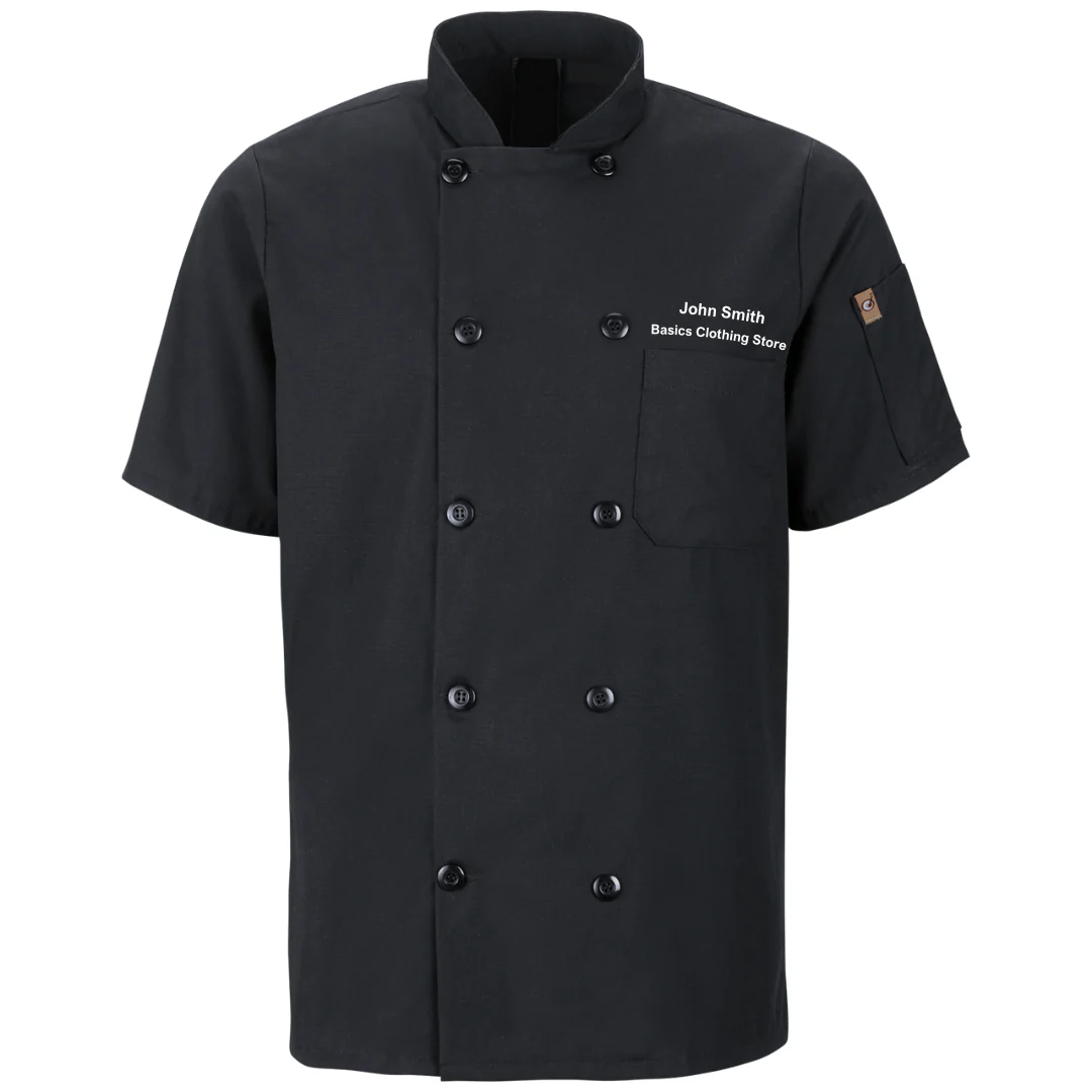 Red Kap Men's Short Sleeve Chef Coat with OilBlok + MIMIX® - Image 8