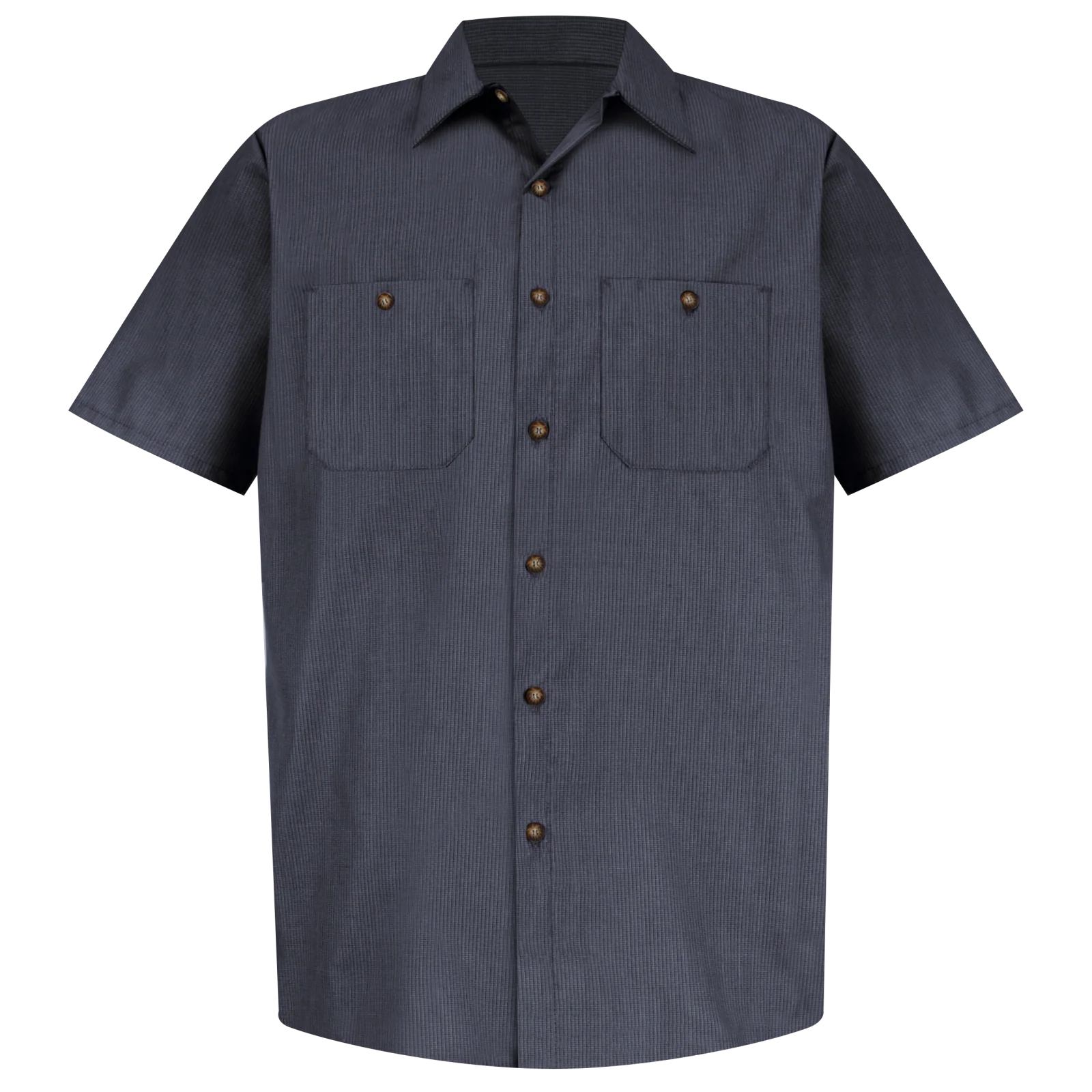 Red Kap Men's Short Sleeve Geometric Microcheck Work Shirt