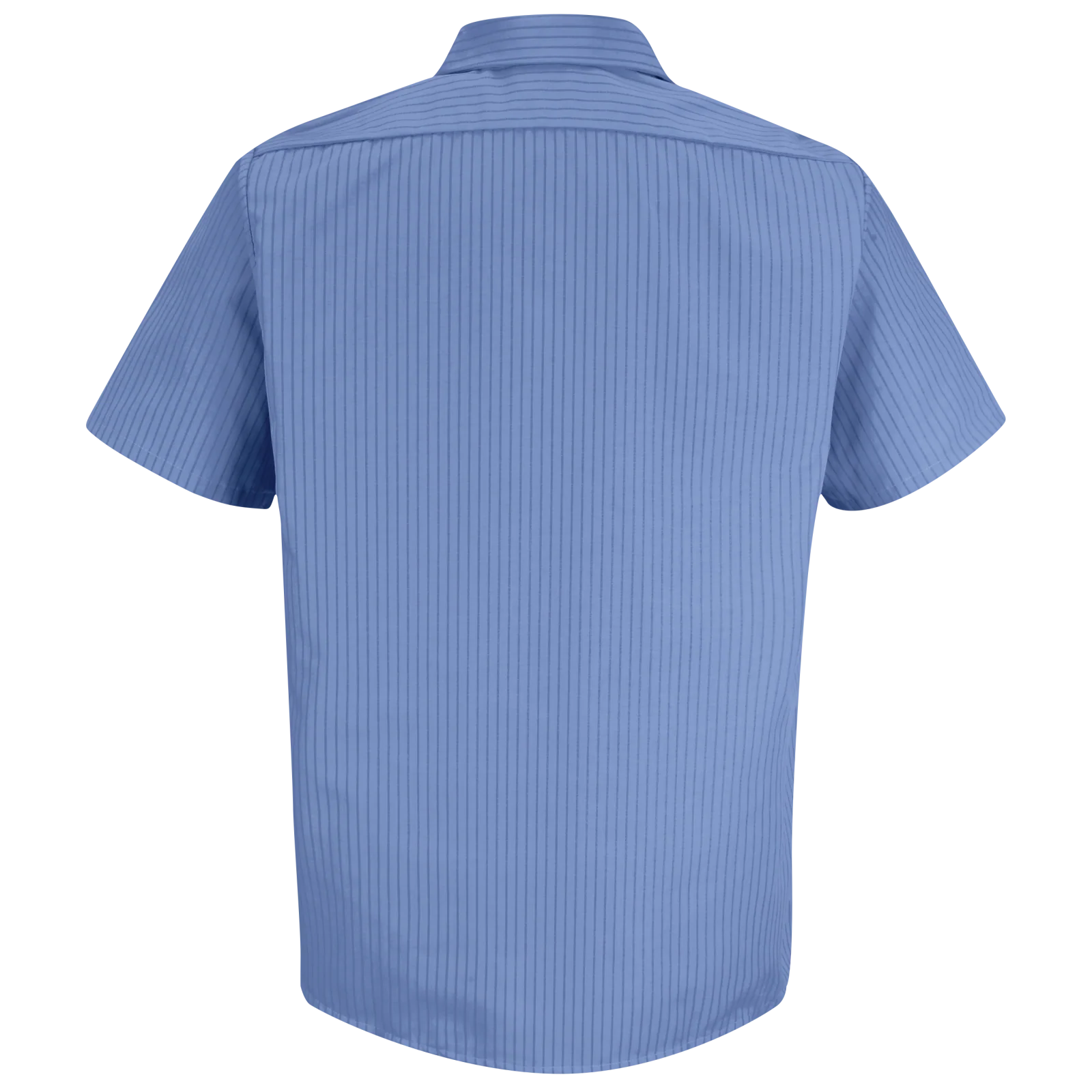 Red Kap Men's Short Sleeve Industrial Stripe Work Shirt-Petrol Blue / Navy Stripe - Image 2
