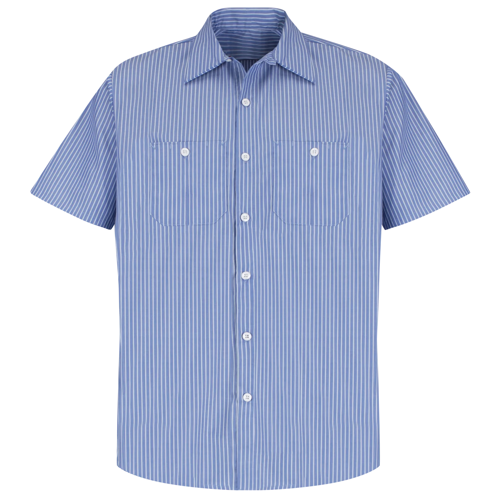 Red Kap Men's Short Sleeve Striped Work Shirt