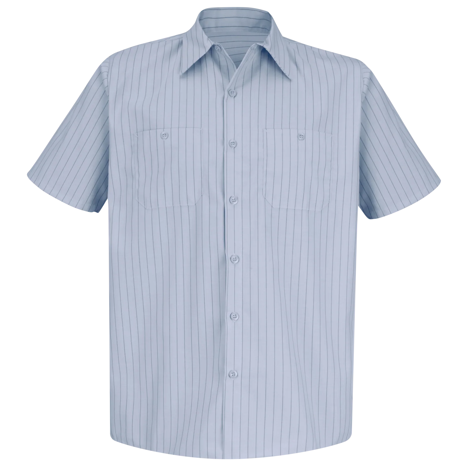 Red Kap Men's Short Sleeve Striped Work Shirt - Image 3