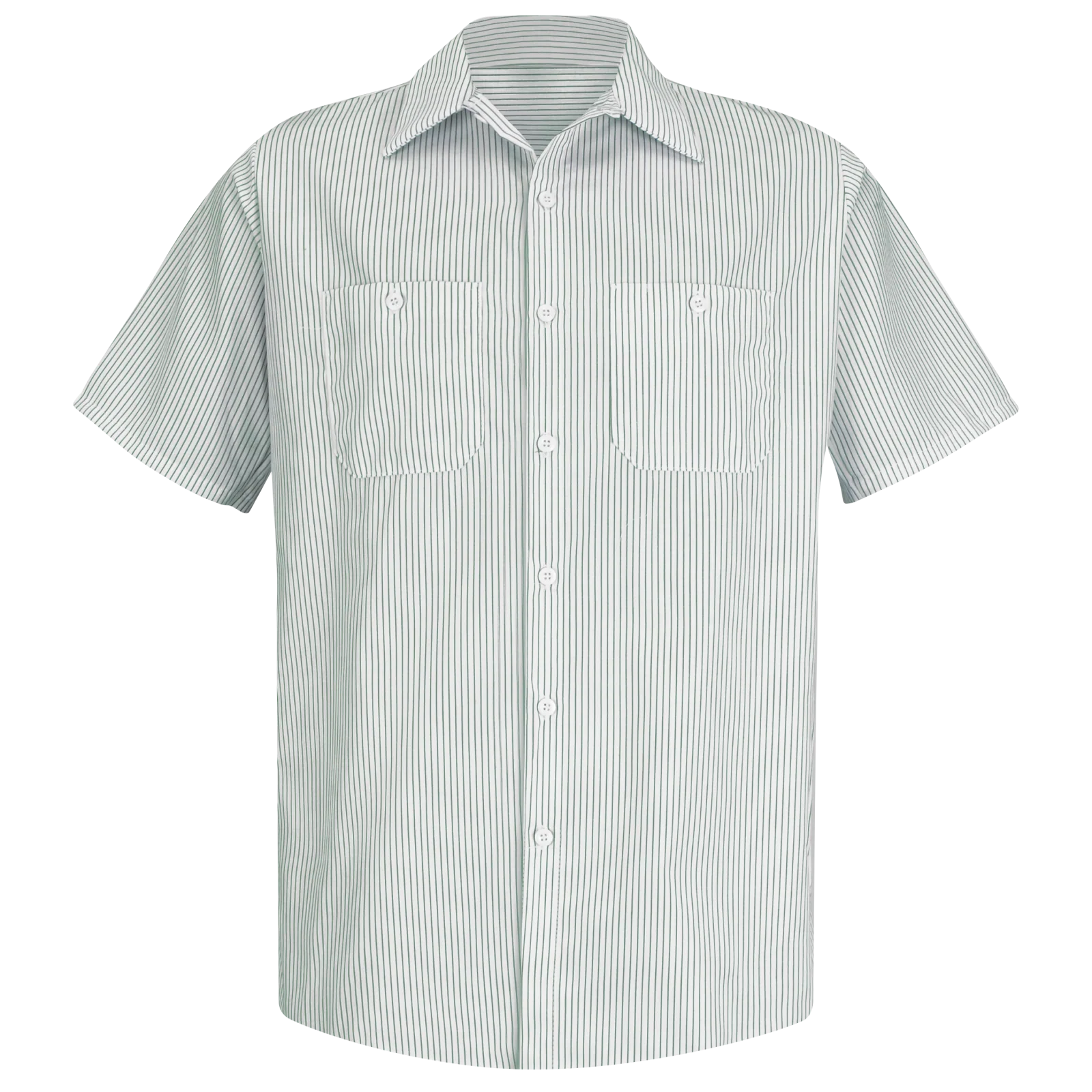 Red Kap Men's Short Sleeve Striped Work Shirt - Image 4