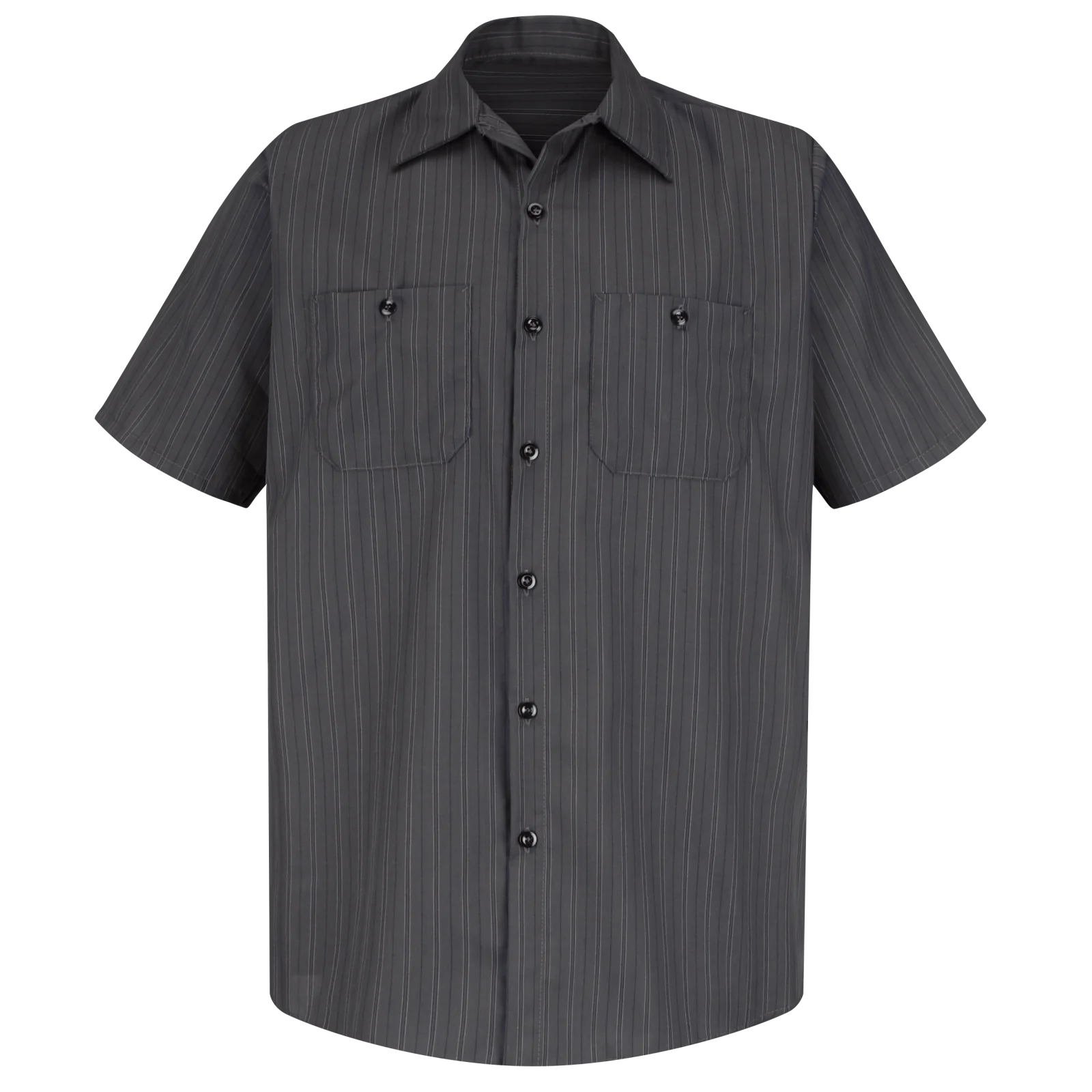 Red Kap Men's Short Sleeve Striped Work Shirt - Image 5