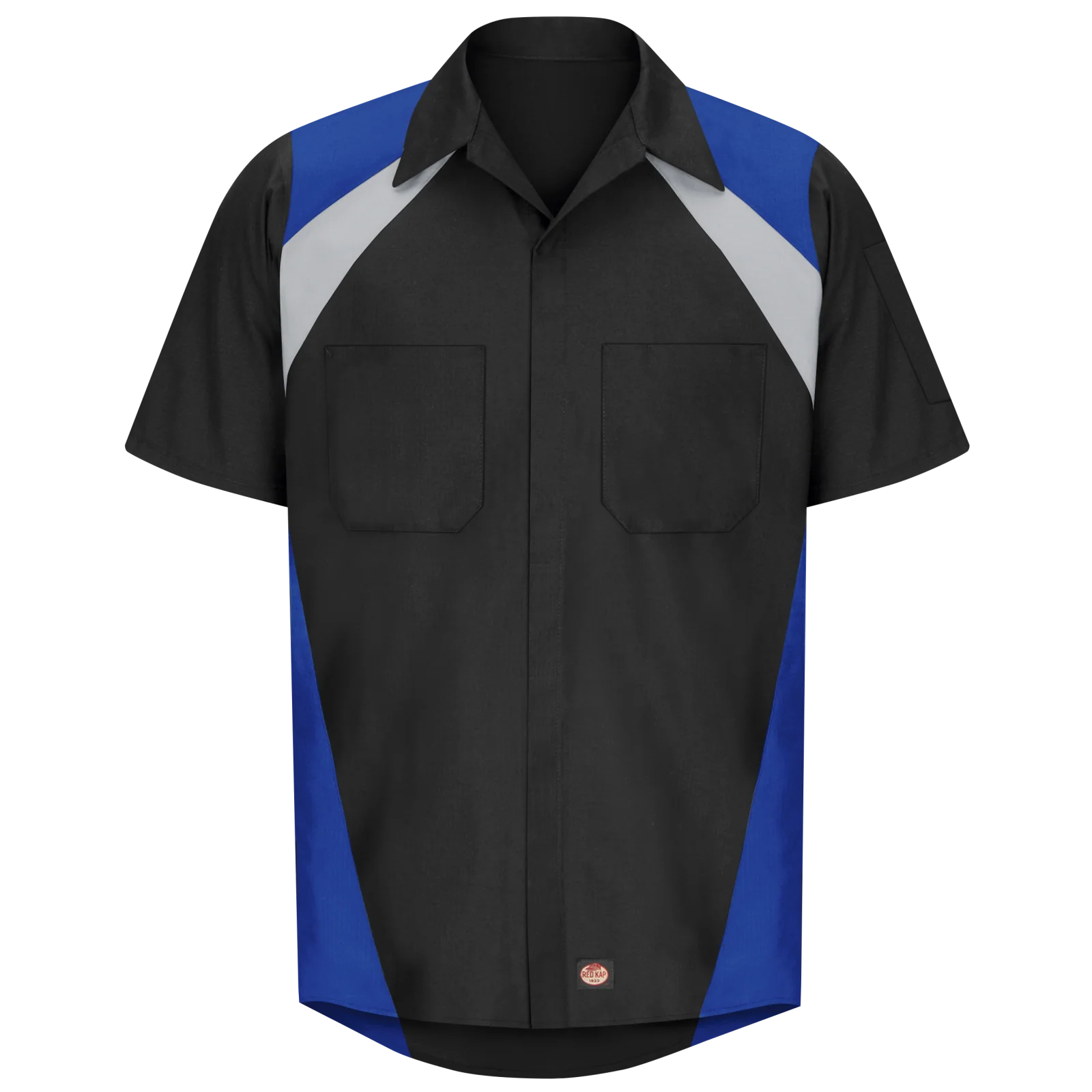 Red Kap Men's Short Sleeve Tri-Color Shop Shirt