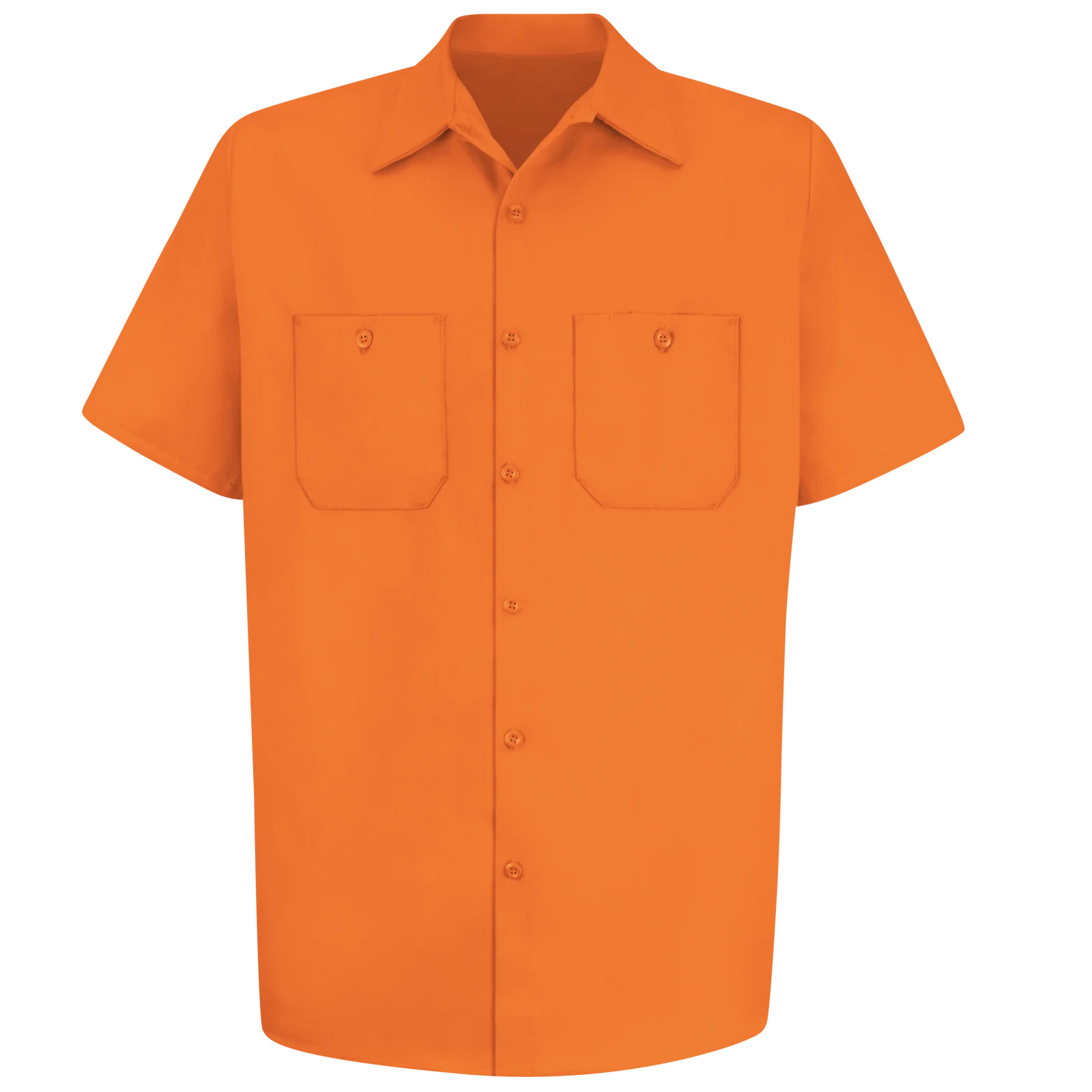 Red Kap Men's Short Sleeve Wrinkle-Resistant Cotton Work Shirt - Image 6