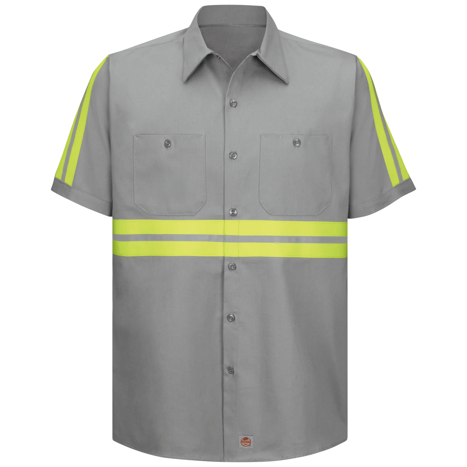 Red Kap Short Sleeve Enhanced Visibility Cotton Work Shirt