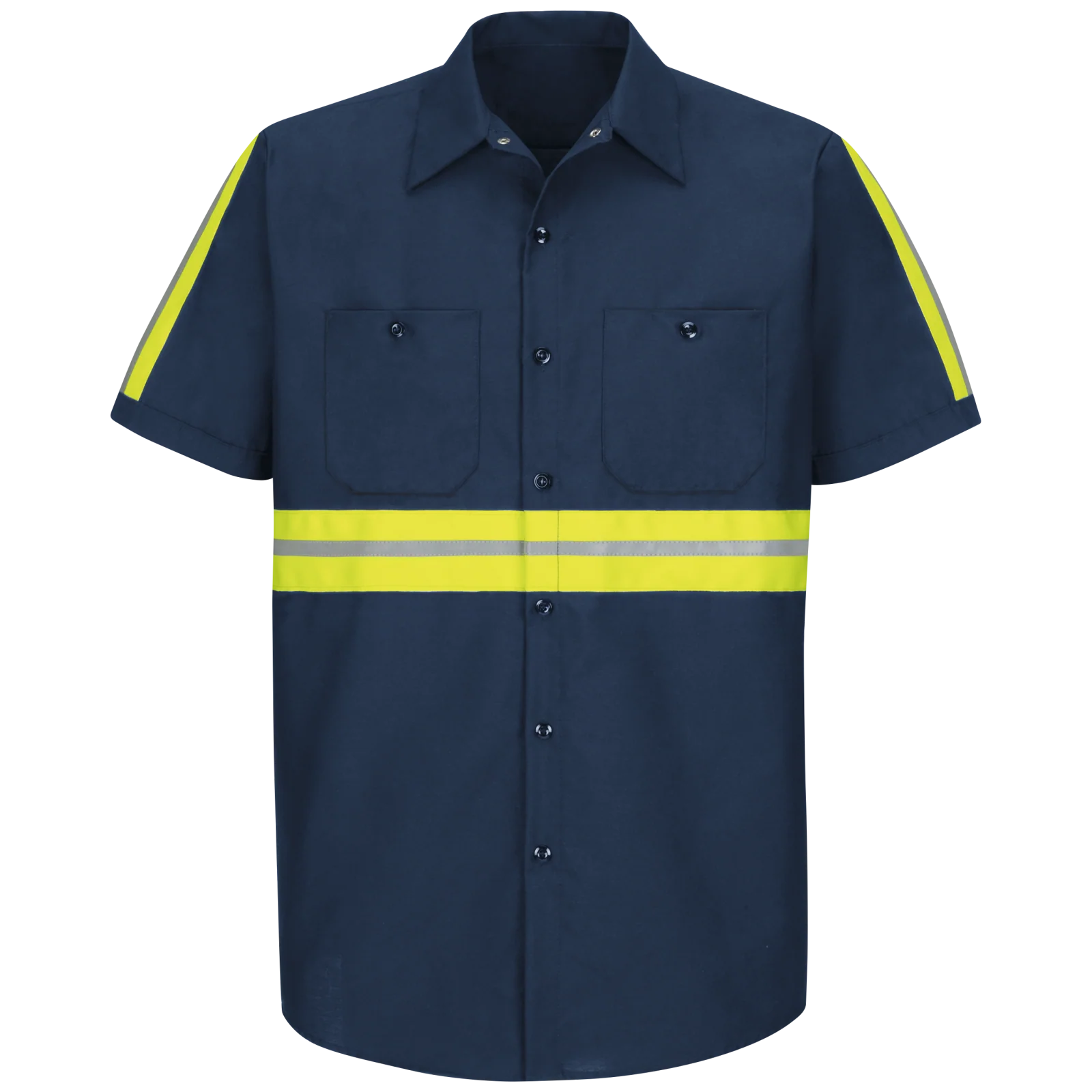 Red Kap Short Sleeve Enhanced Visibility Industrial Work Shirt - Image 4