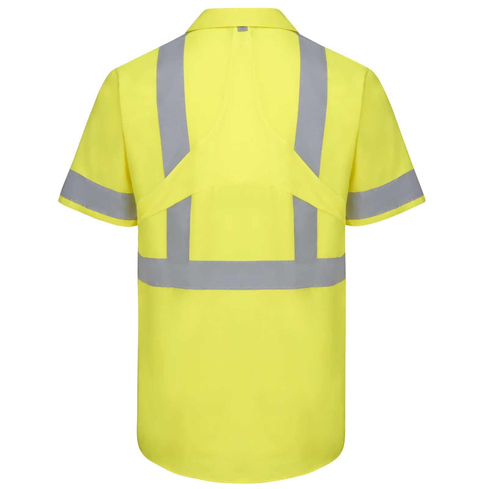 Red Kap Short Sleeve Hi-Visibility Ripstop Work Shirt with MIMIX® + OilBlok, Type R Class 2-Fluorescent Yellow - Image 2