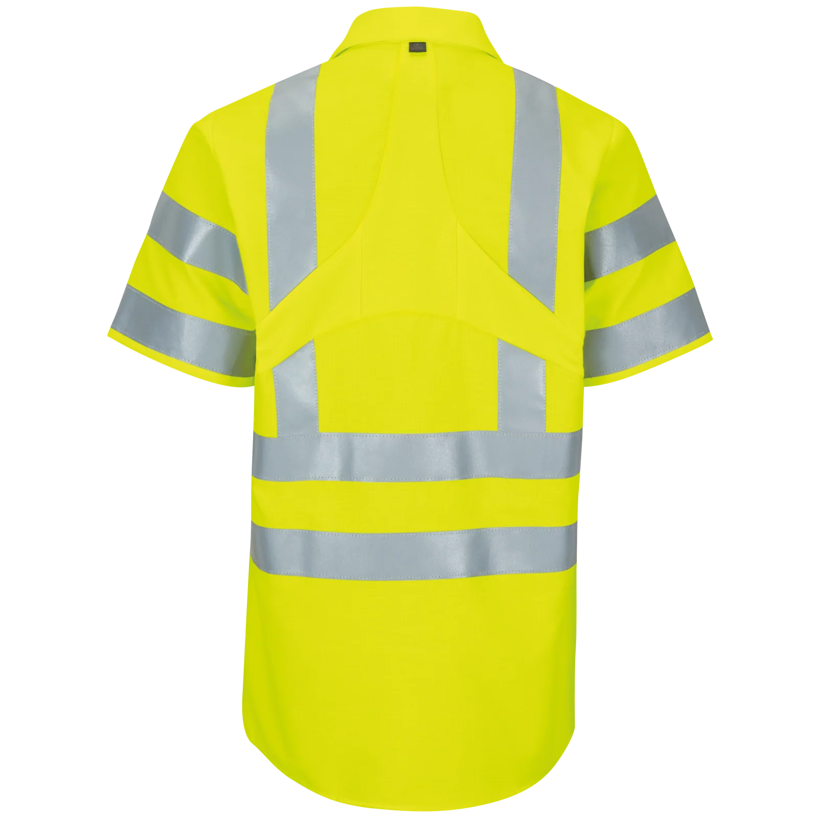 Red Kap Short Sleeve Hi-Visibility Ripstop Work Shirt with MIMIX® + OilBlok, Type R Class 3-Fluorescent Yellow - Image 2