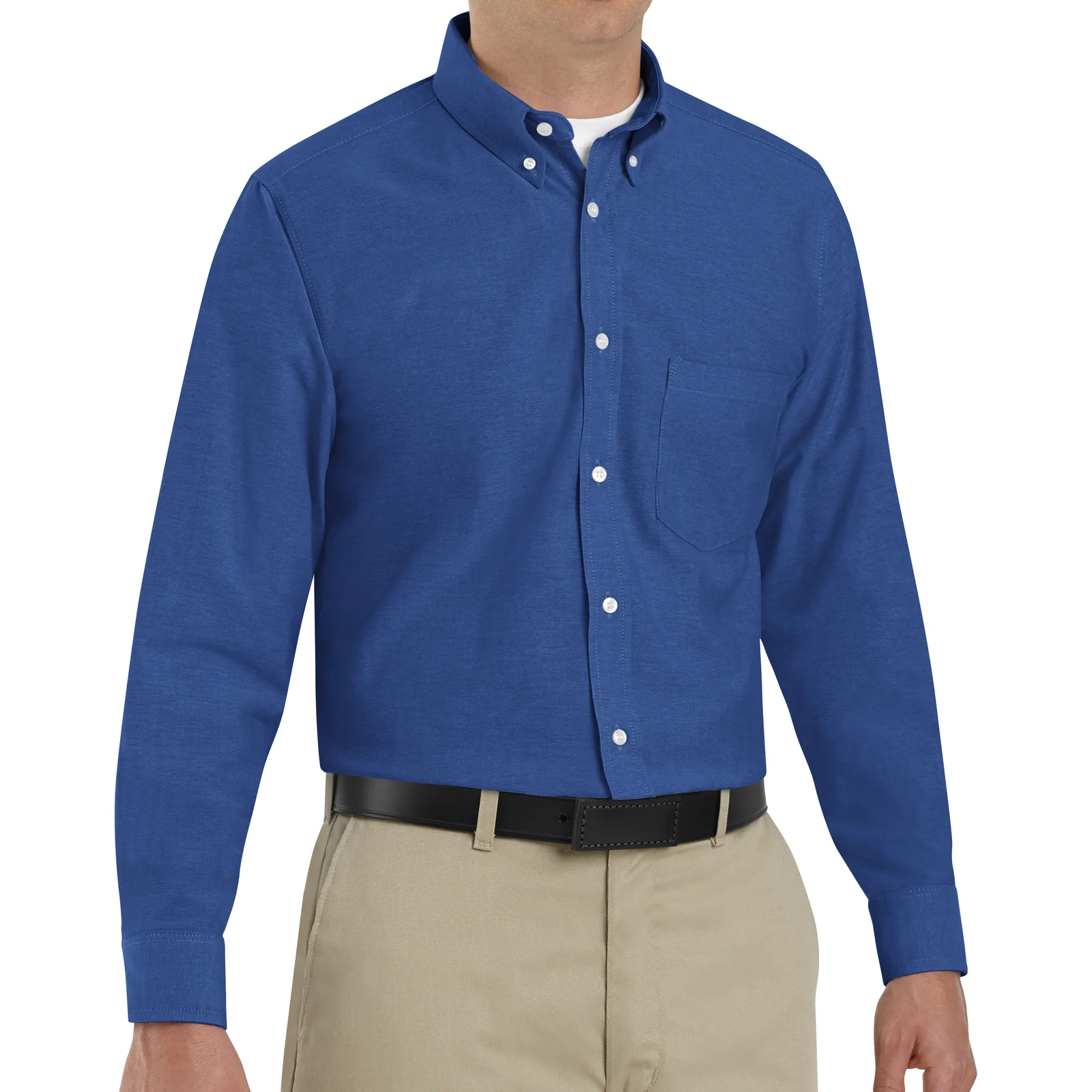 Red Kep Men's Long Sleeve Executive Oxford Dress Shirt -French Blue - Image 3