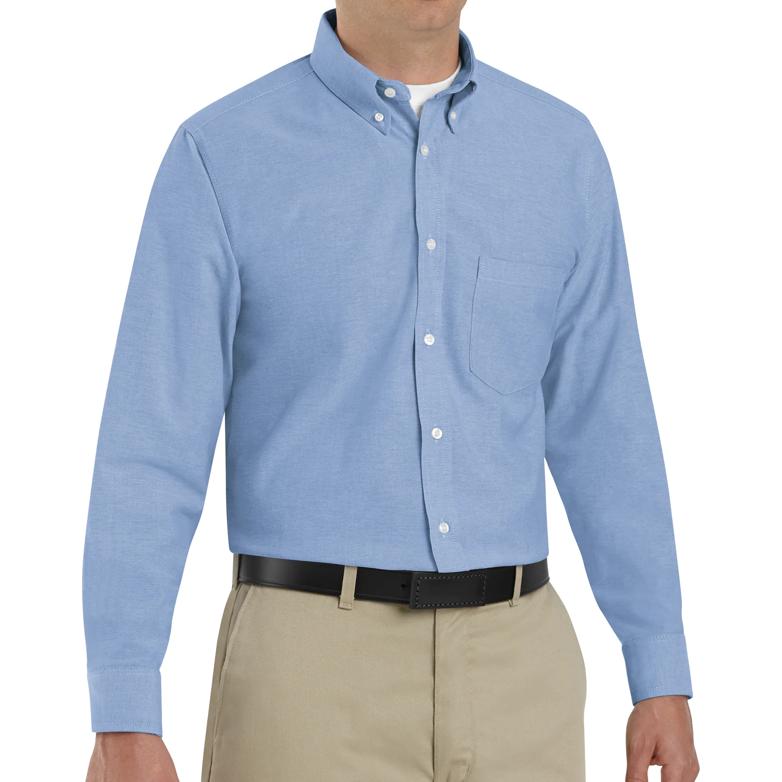 Red Kep Men's Long Sleeve Executive Oxford Dress Shirt -Light Blue - Image 3