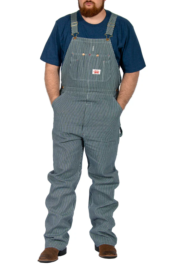 Round House #45 Hickory Stripe Bib Overalls - Image 5