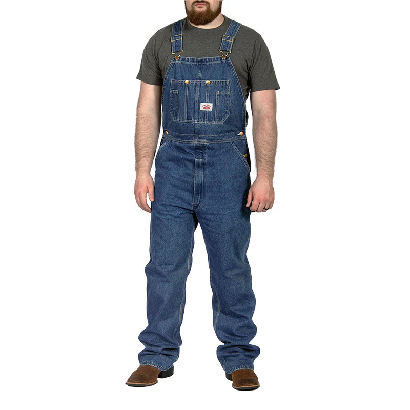 Round House #699 Stone Washed Bib Overalls - Image 6