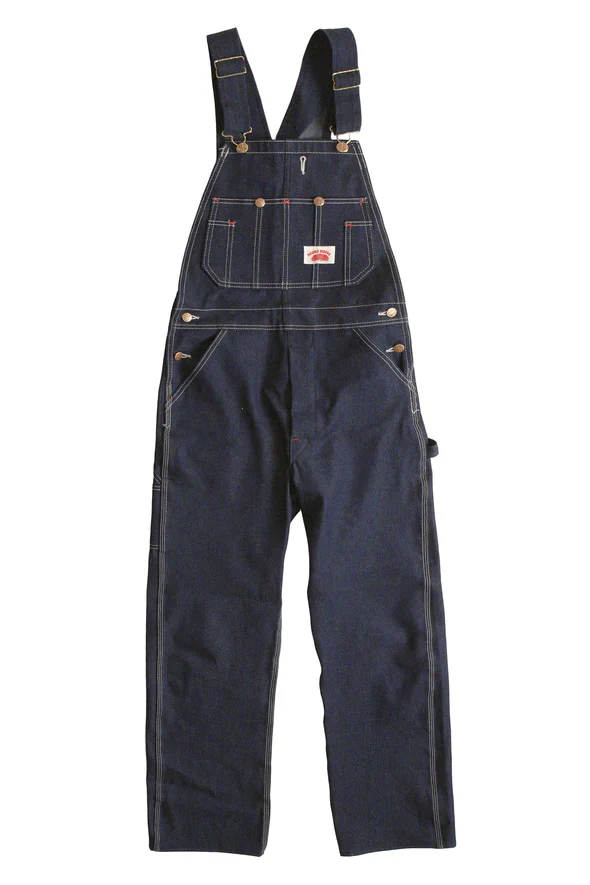Round House #980 Classic Blue Denim Zipper Fly Bib Overalls - Image 3