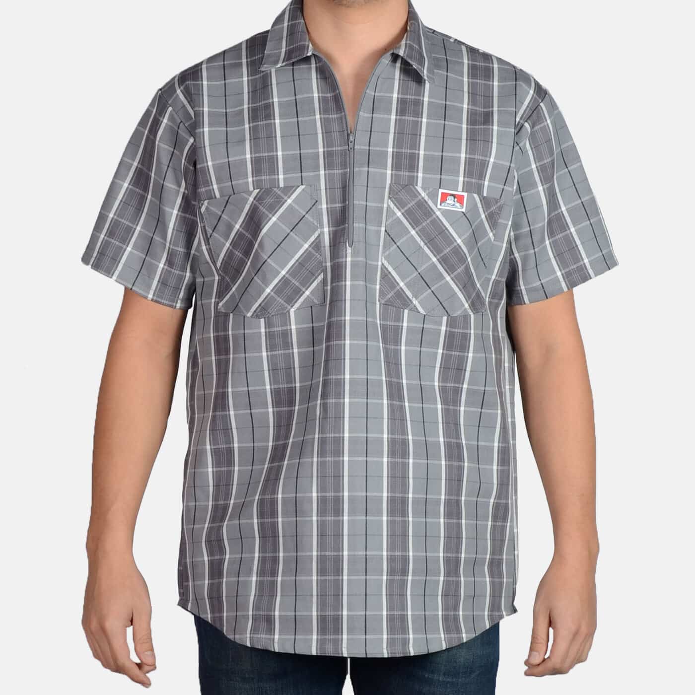 Ben Davis Short Sleeve Plaid, 1/2 Zip - Image 6