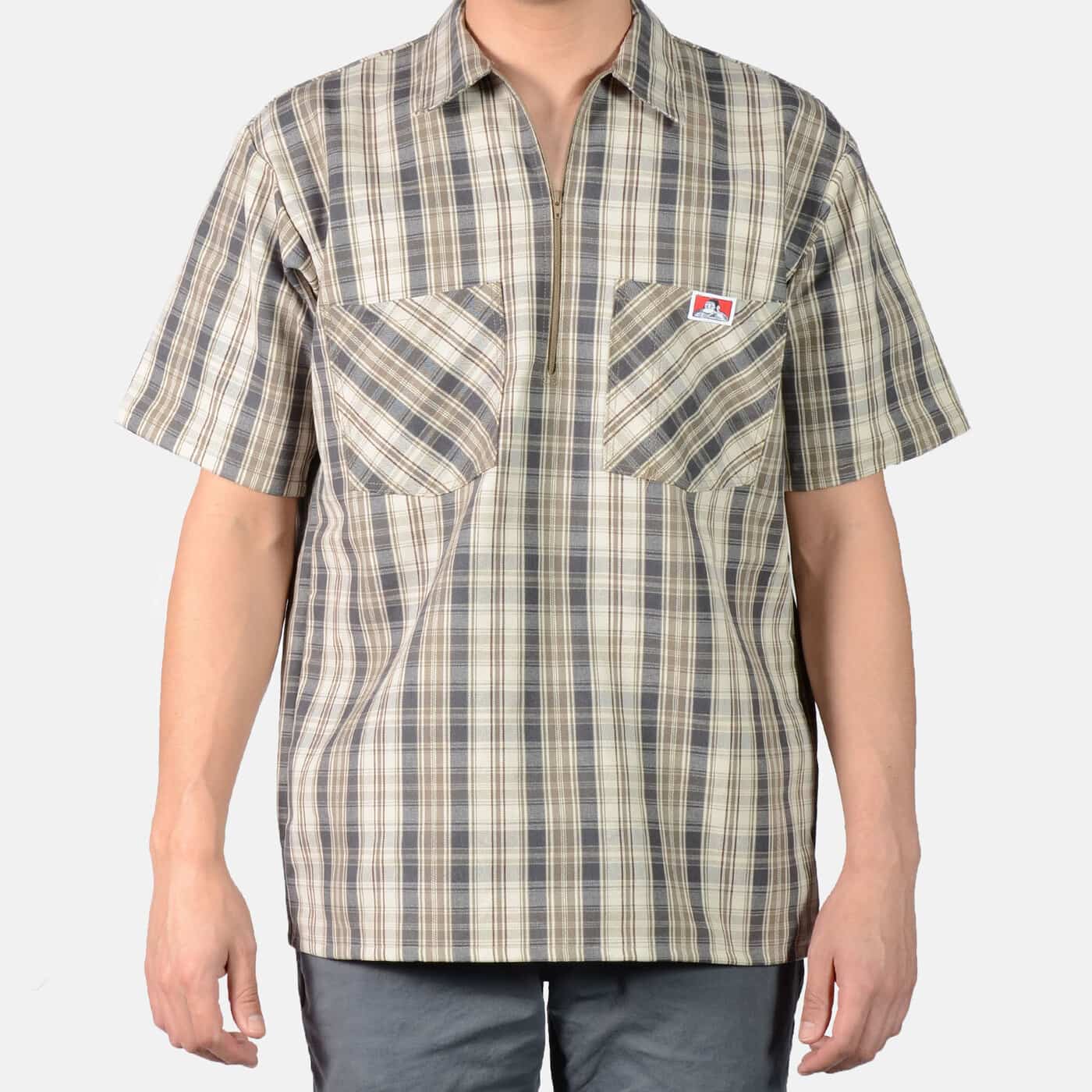 Ben Davis Short Sleeve Plaid, 1/2 Zip - Image 7