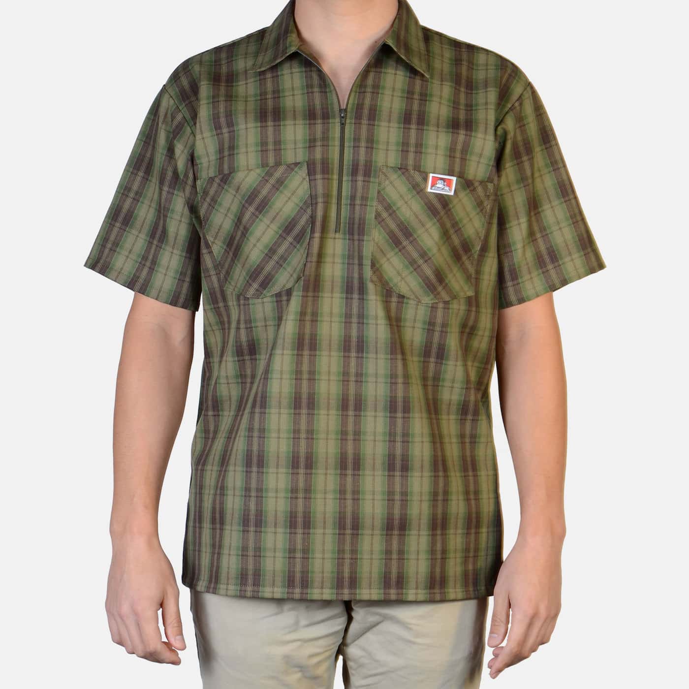 Ben Davis Short Sleeve Plaid, 1/2 Zip - Image 9