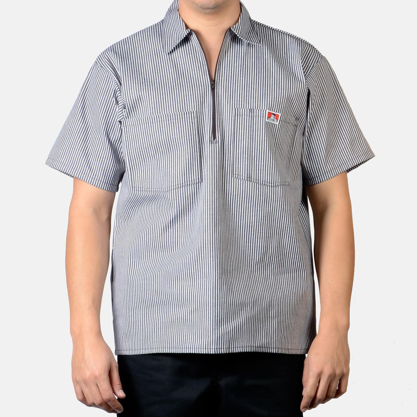 Ben Davis Short Sleeve Stripe, 1/2 Zip - Image 3