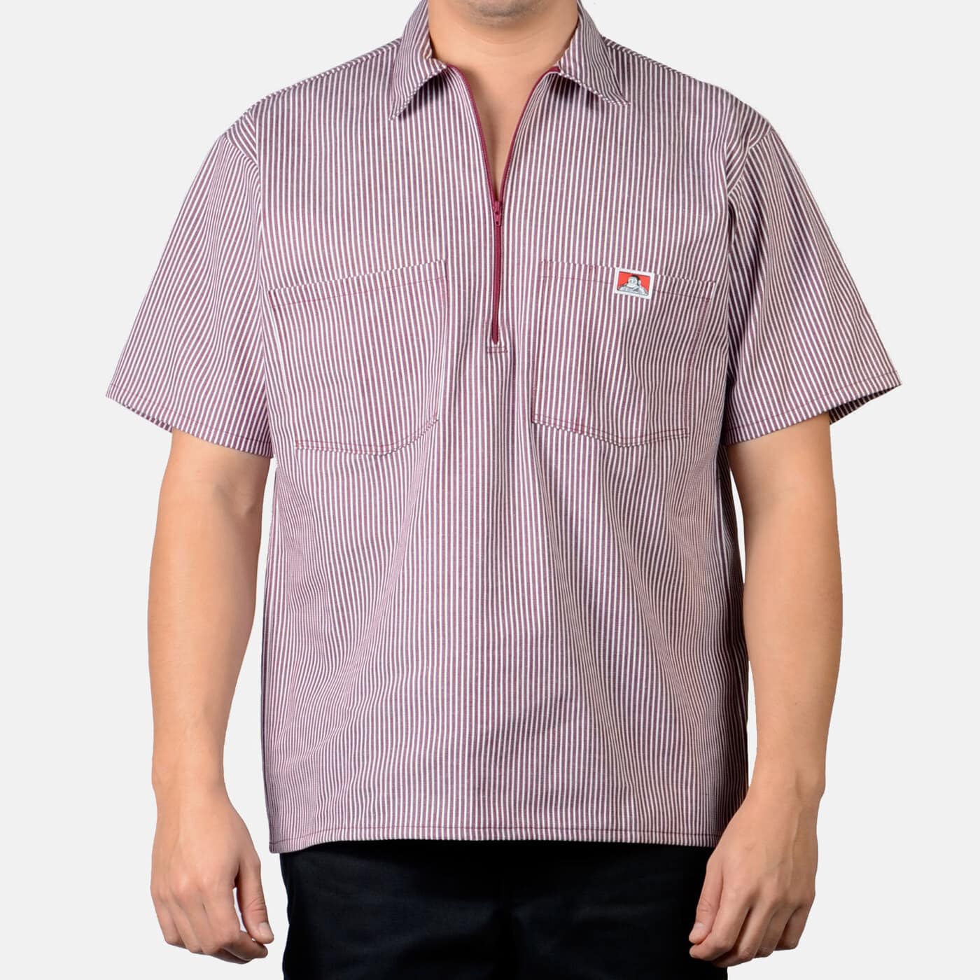 Ben Davis Short Sleeve Stripe, 1/2 Zip - Image 4