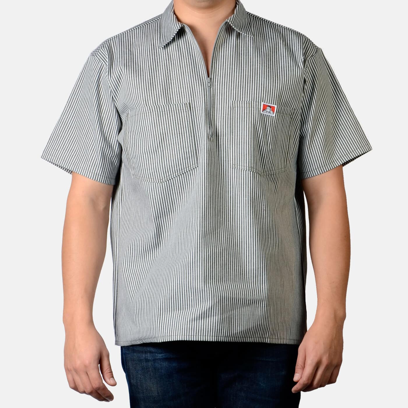 Ben Davis Short Sleeve Stripe, 1/2 Zip - Image 6