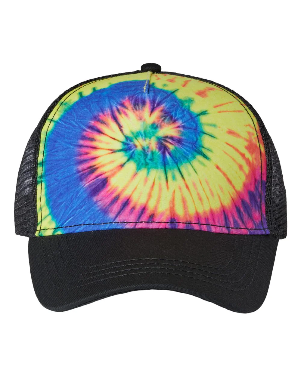 Tie-Dyed Five-Panel Trucker Cap - Image 4