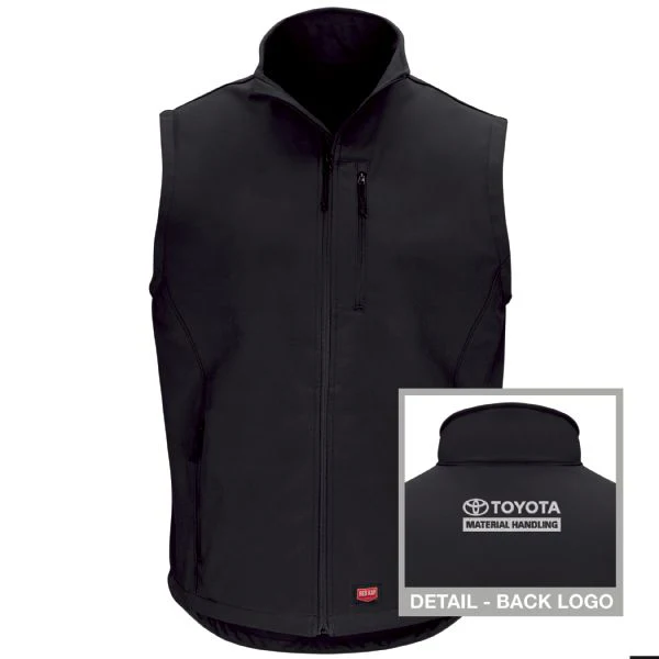 Toyota® Material Handling Soft Shell Vest W/Logo - Black - 3291BK - Image 2