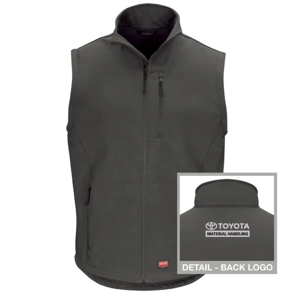 Toyota® Material Handling Soft Shell Vest W/Logo - Black - 3291BK - Image 3