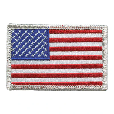 US Flag /Metallic Silver 3X2