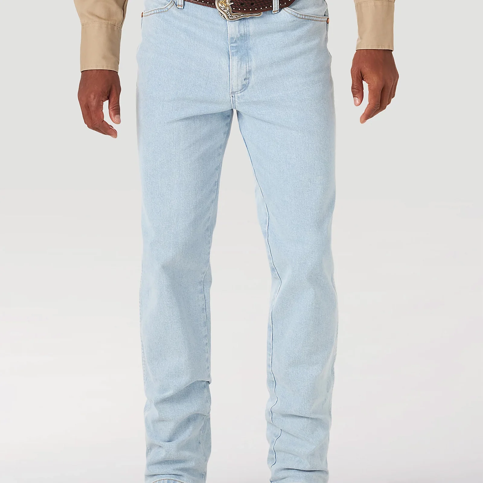 Wrangler® 936AFGH Men's Cowboy Cut® Active Flex Jeans - Slim Fit - Bleach, Clearance