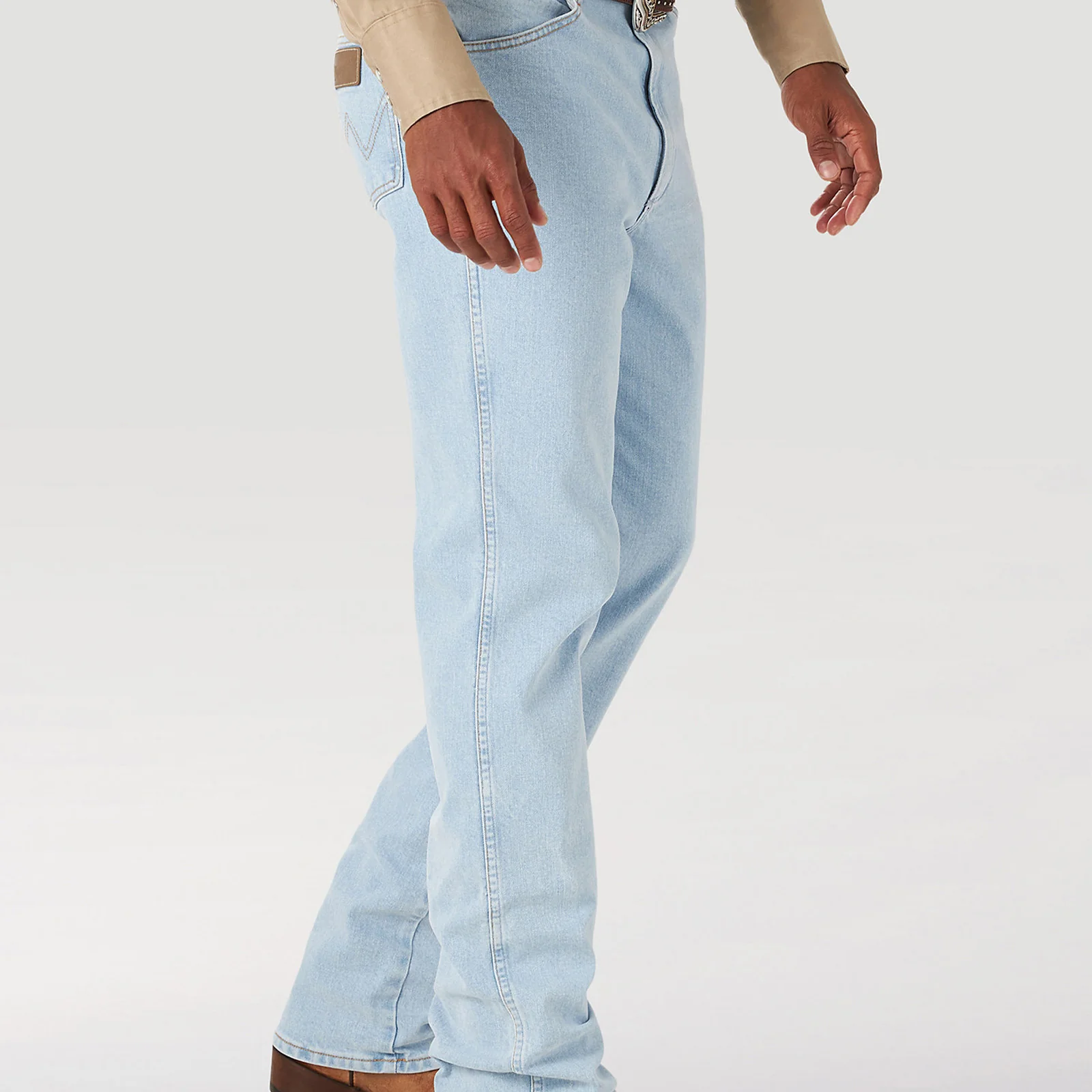 Wrangler® 936AFGH Men's Cowboy Cut® Active Flex Jeans - Slim Fit - Bleach, Clearance - Image 2