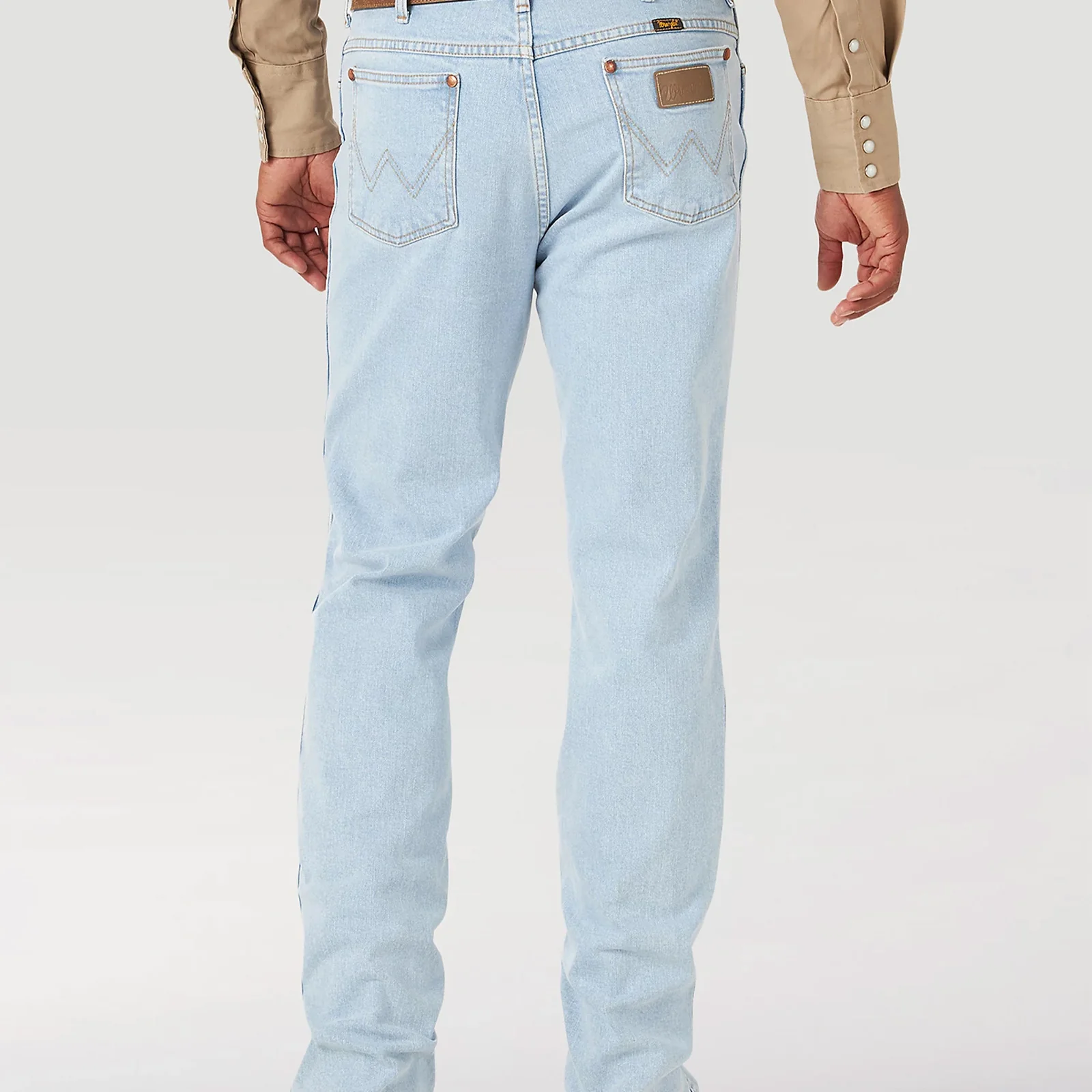 Wrangler® 936AFGH Men's Cowboy Cut® Active Flex Jeans - Slim Fit - Bleach, Clearance - Image 3