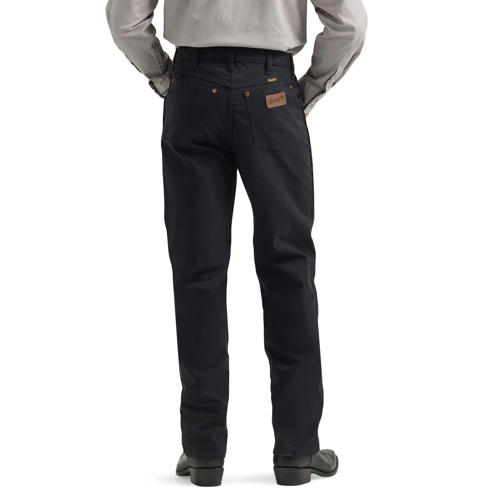 Wrangler® Men's Premium Performance Tough Comfort Cowboy Cut® Regular Fit Canvas Jean - Black  112361551 - Image 4