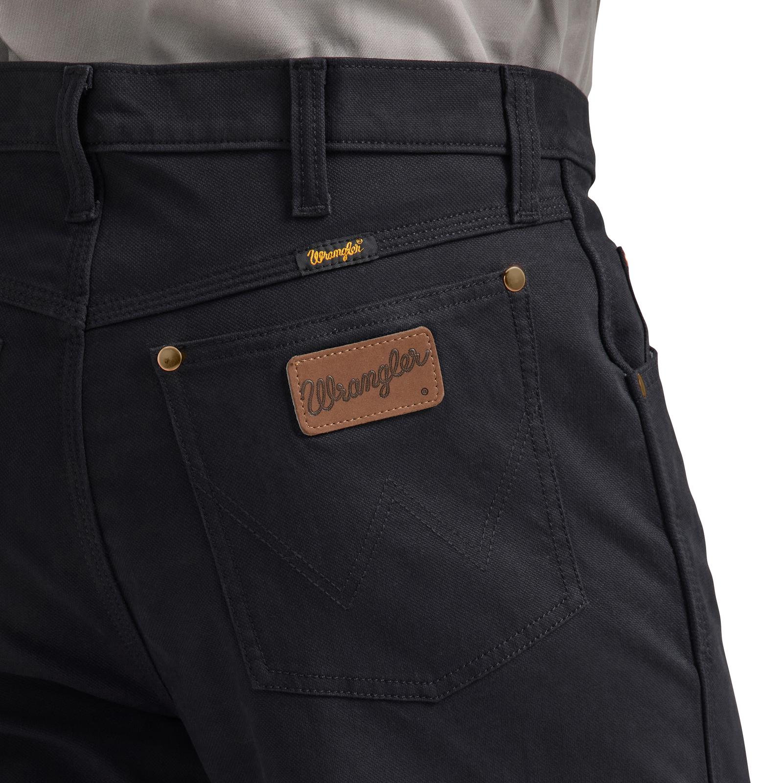 Wrangler® Men's Premium Performance Tough Comfort Cowboy Cut® Regular Fit Canvas Jean - Black  112361551 - Image 7