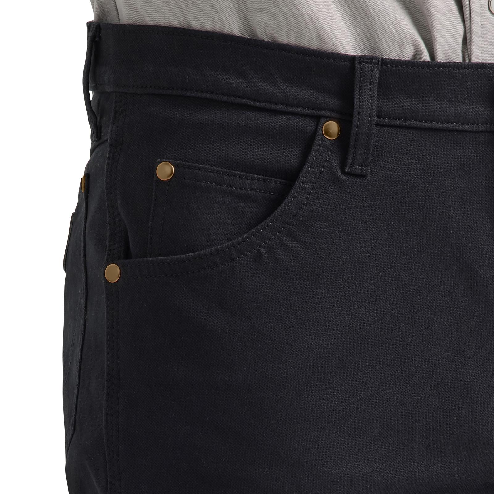 Wrangler® Men's Premium Performance Tough Comfort Cowboy Cut® Regular Fit Canvas Jean - Black  112361551 - Image 8