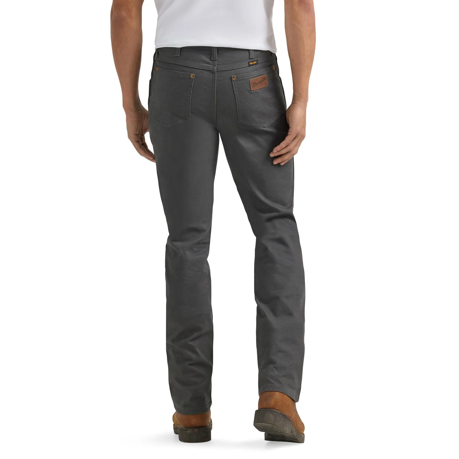 Wrangler® Men's Premium Performance Tough Comfort Cowboy Cut® Slim Fit Canvas Jean - Grey Pinstripe  112361474 - Image 5