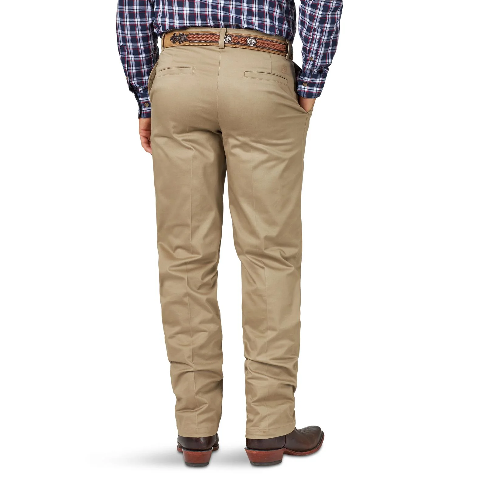 Wrangler® Men's Western Casuals Flat Front Pants - Khaki - Image 3