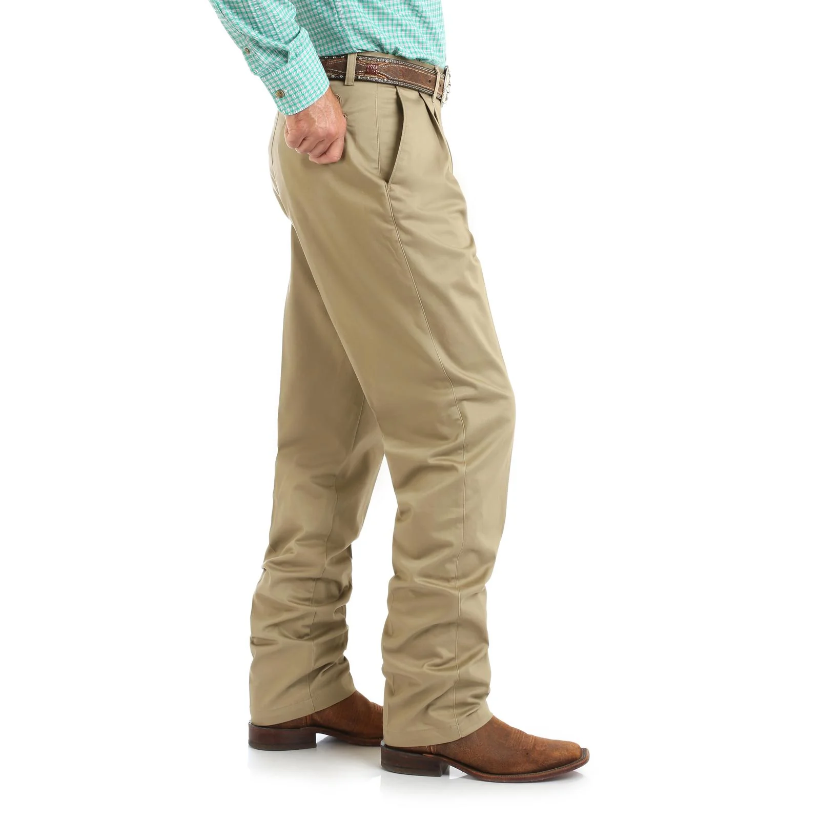 Wrangler® Men's Western Casuals Pleated Front Pants - Khaki - Image 2