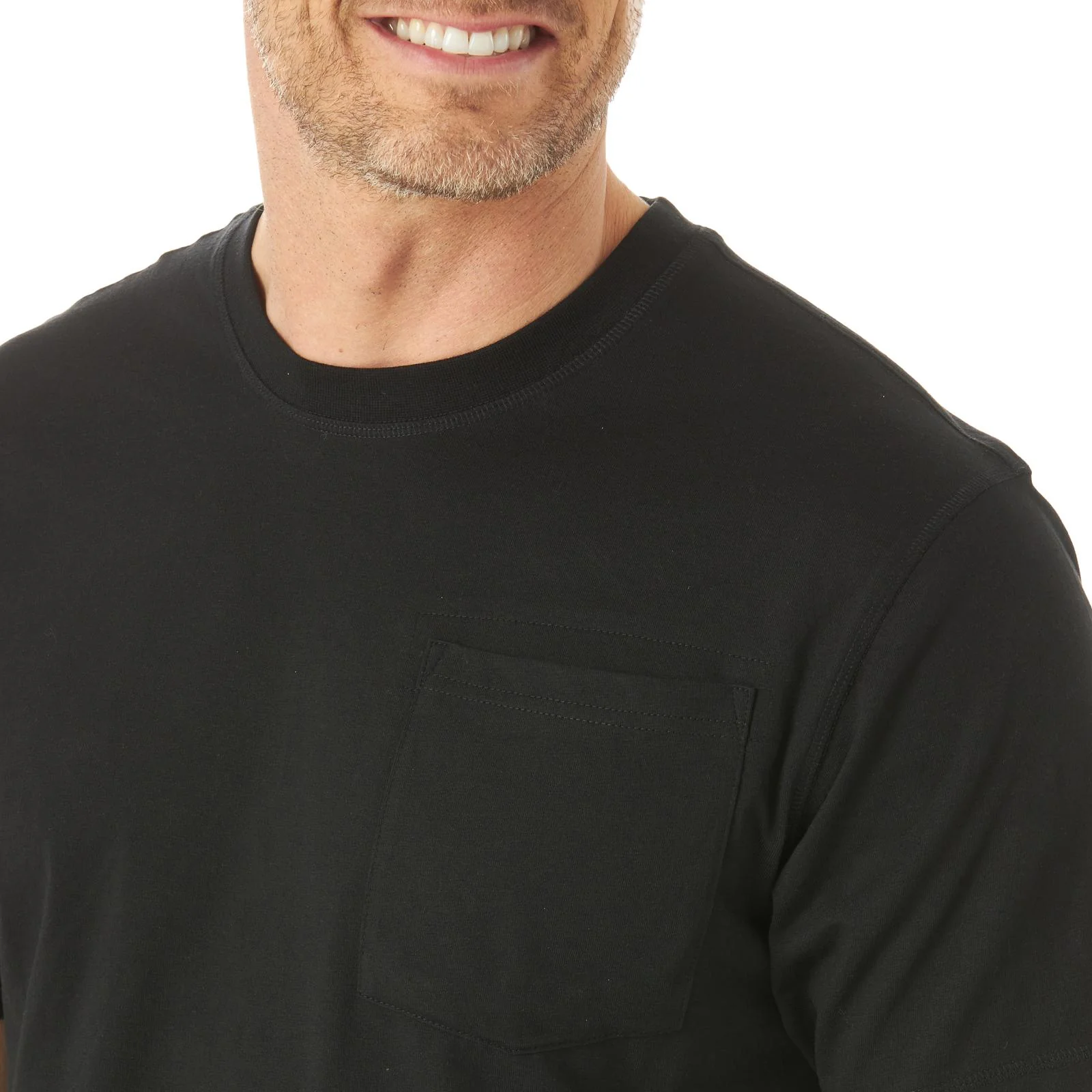 Wrangler® RIGGS Workwear® Short Sleeve 1 Pocket Performance T-Shirt - Black -3W701BK - Image 3