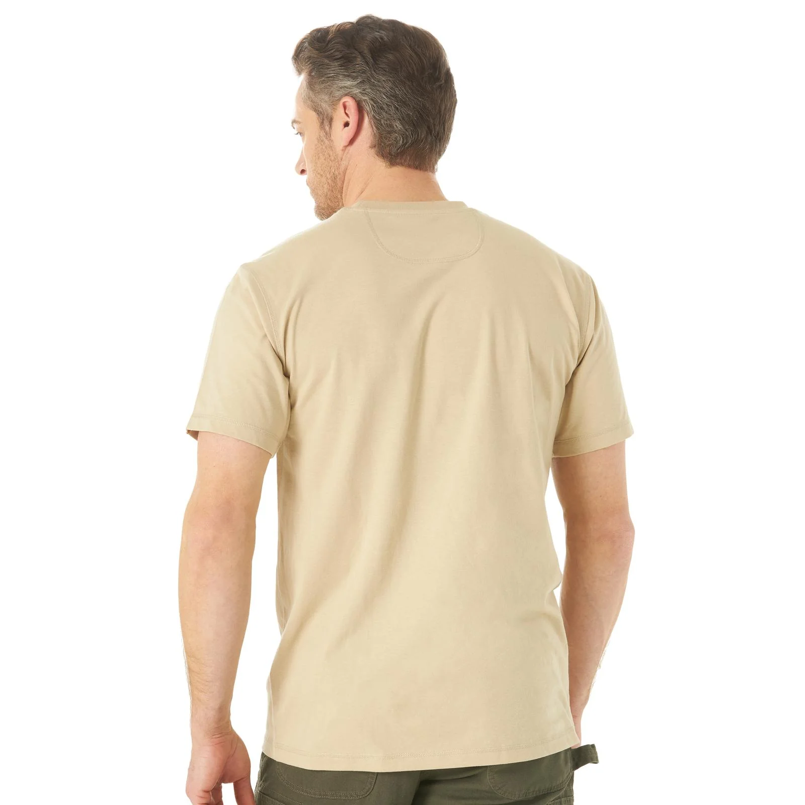 Wrangler® RIGGS Workwear® Short Sleeve 1 Pocket Performance T-Shirt - Khaki - 3W701KH - Image 2