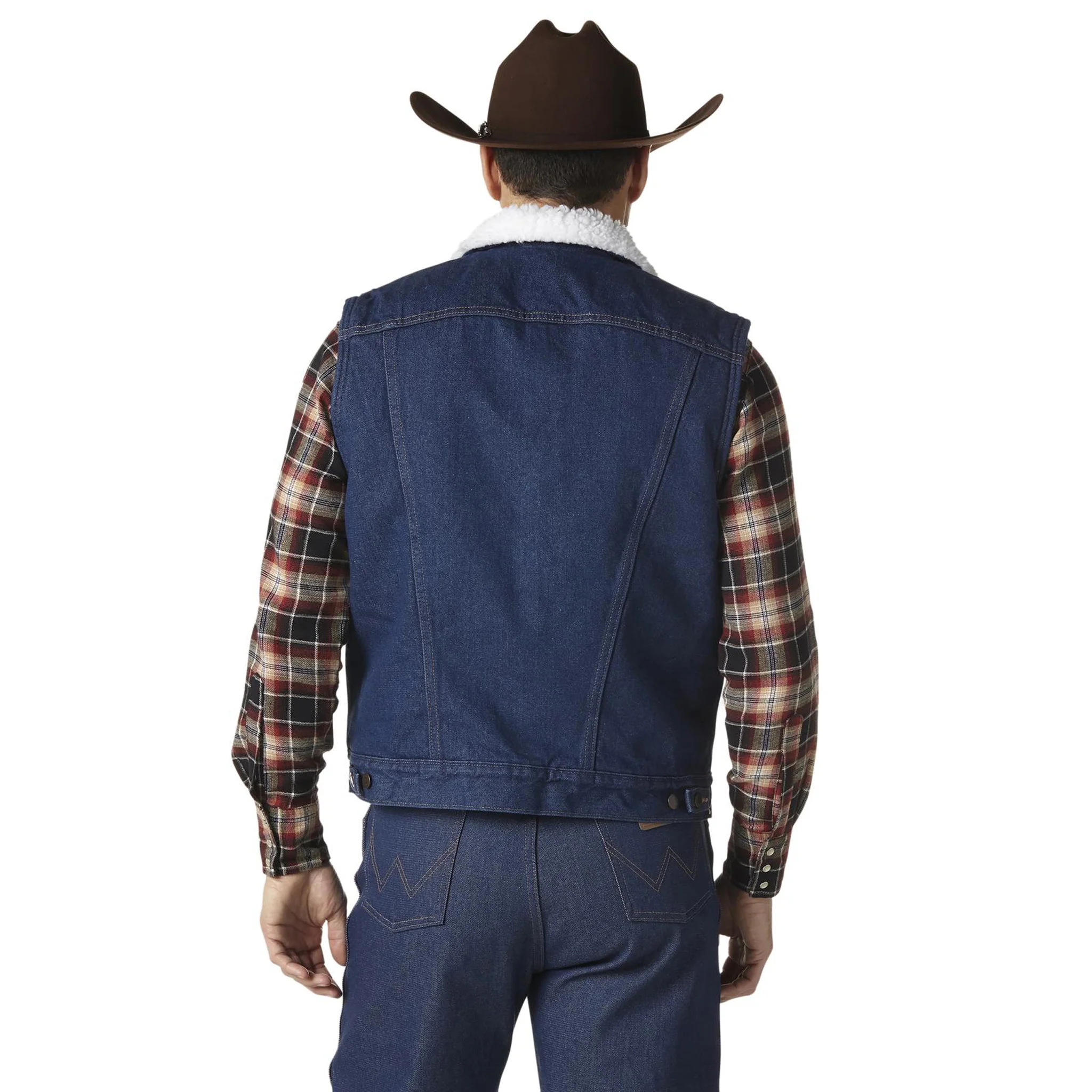 Wrangler® Sherpa Lined Denim Vest - Prewashed - 74131PW - Image 3