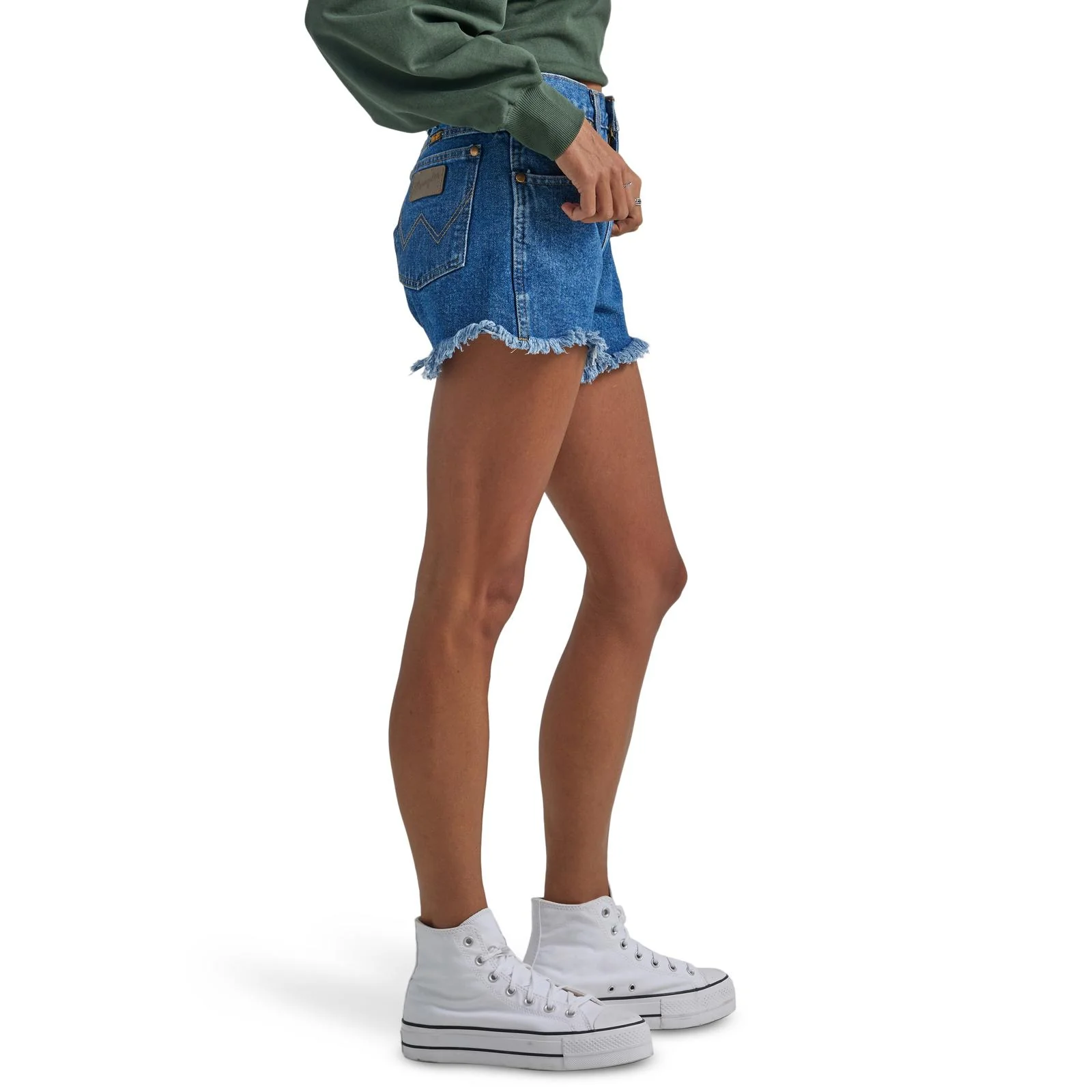 Wrangler® Women's Reworked Short - Dark Stone - 10WBRWSDS - Image 3