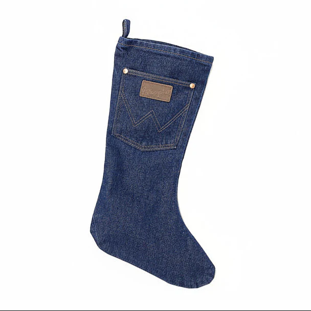 Custom Embroidered Wrangler Denim Christmas Stocking - Prewashed - Image 2